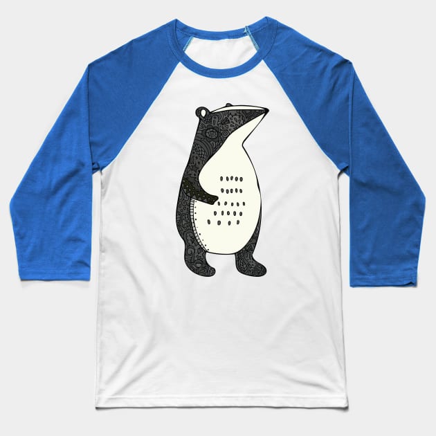 Doodle Badger Baseball T-Shirt by Nataliatcha23